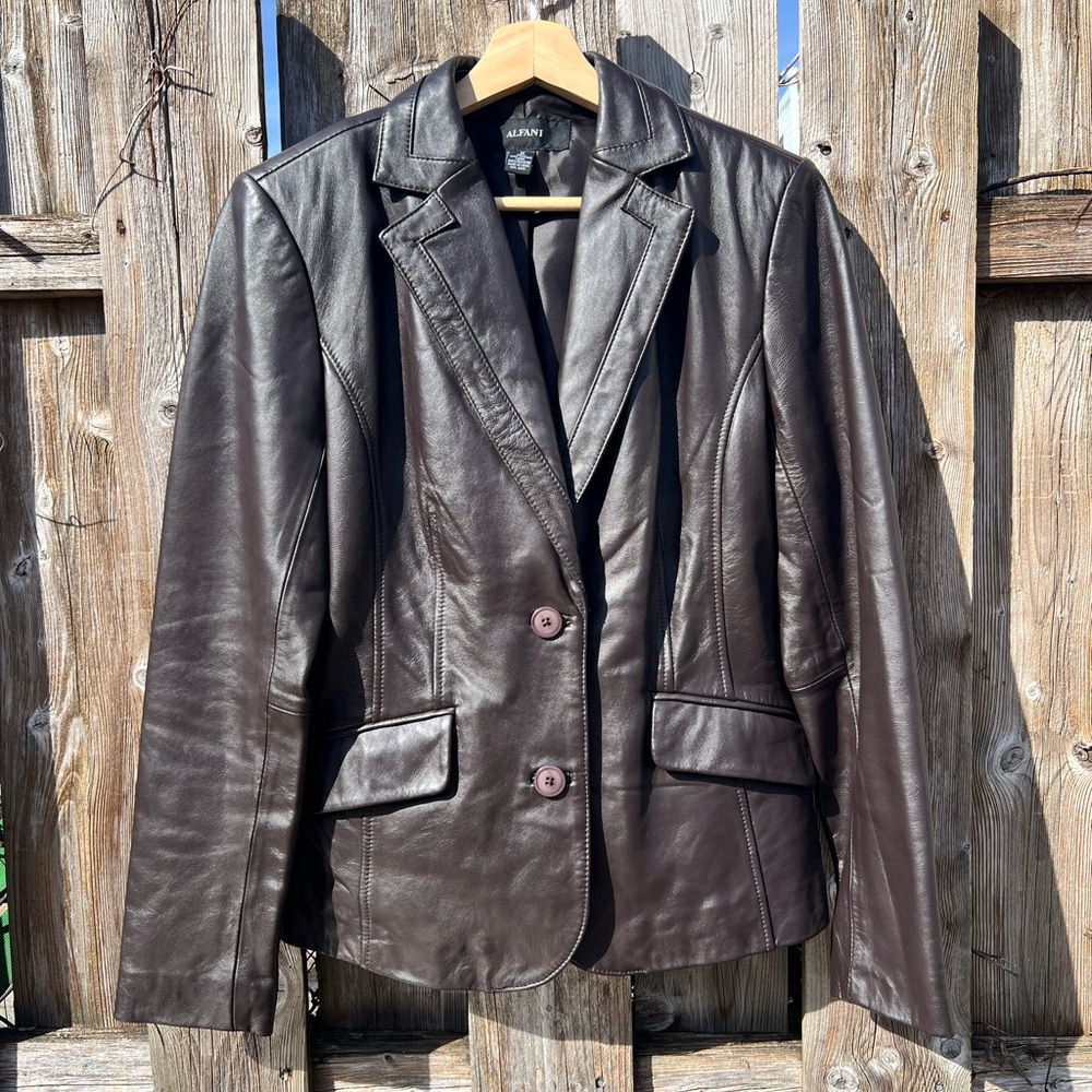 Leather blazer